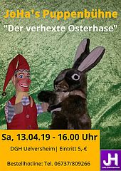 JoHa's Puppenbühne - "Der verhexte Osterhase" am 13.04.2019